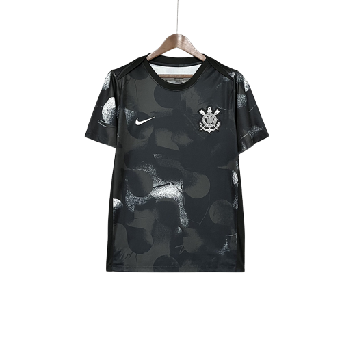 Camiseta Corinthians 25/26 Pre-Juego - Negro - Versión Aficionado