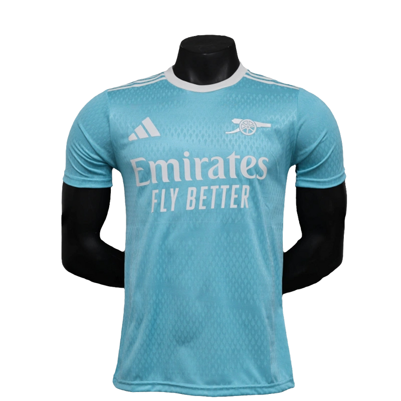 Camiseta Arsenal 25/26 Pre-Juego - Azul Celeste - Versión Jugador