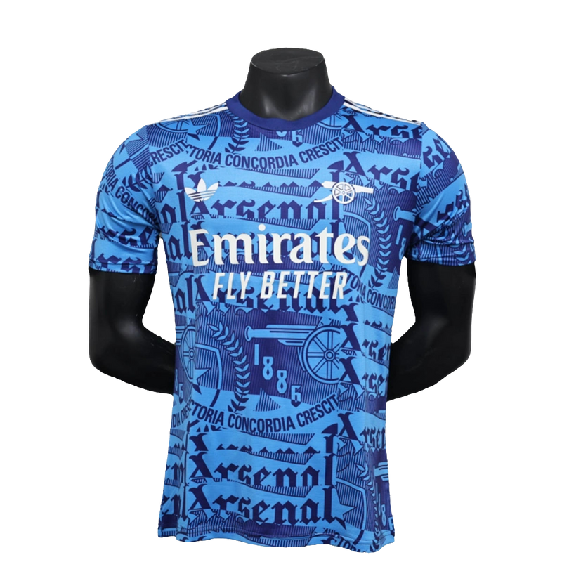 Camiseta Arsenal 25/26 Pre-Juego - Azul - Versión Jugador