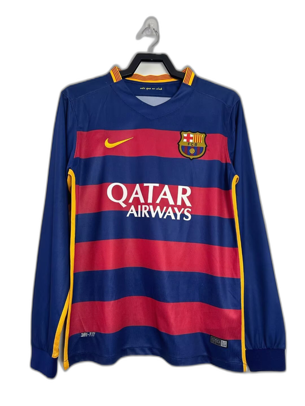 Camiseta Barcelona 15/16 I Casa - Manga Larga Versión Retro