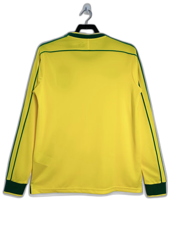 Camiseta Brasil 1998 I Casa - Manga Larga Versión Retro