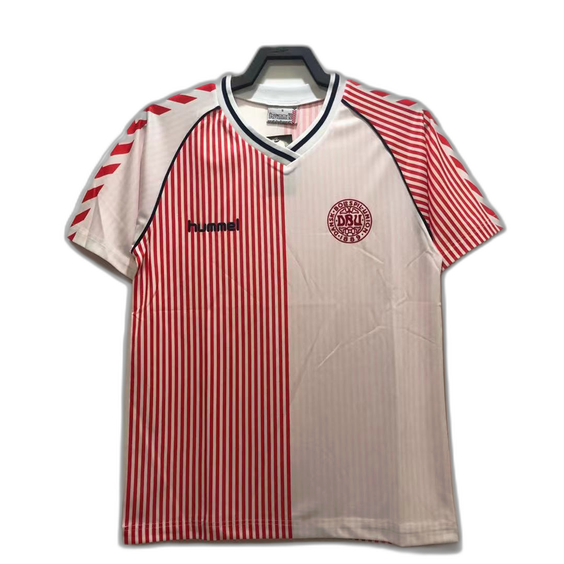 Camiseta Dinamarca 1986 II Visitante - Versión Retro