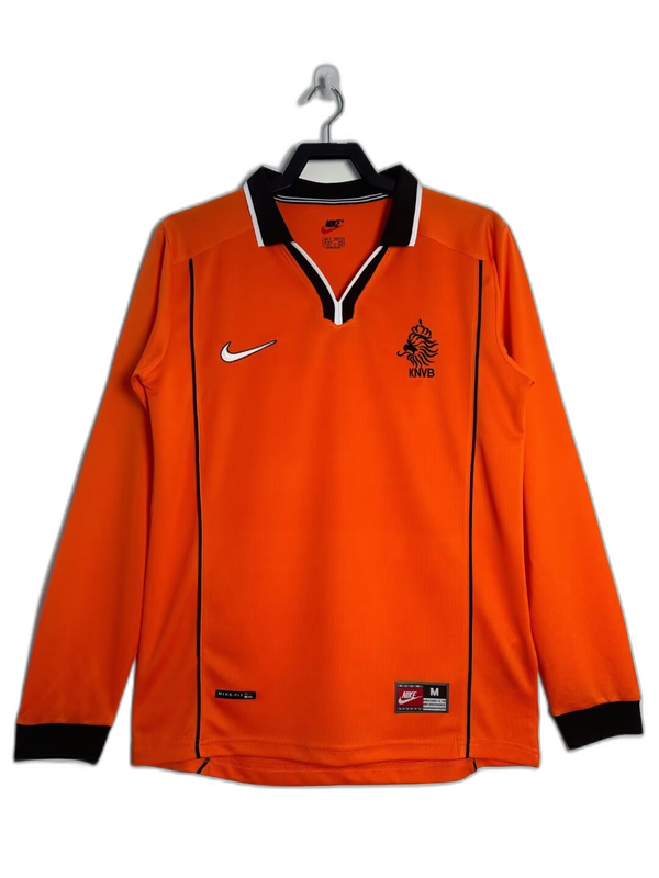 Camiseta Países Bajos 1998 I Casa - Manga Larga Versión Retro